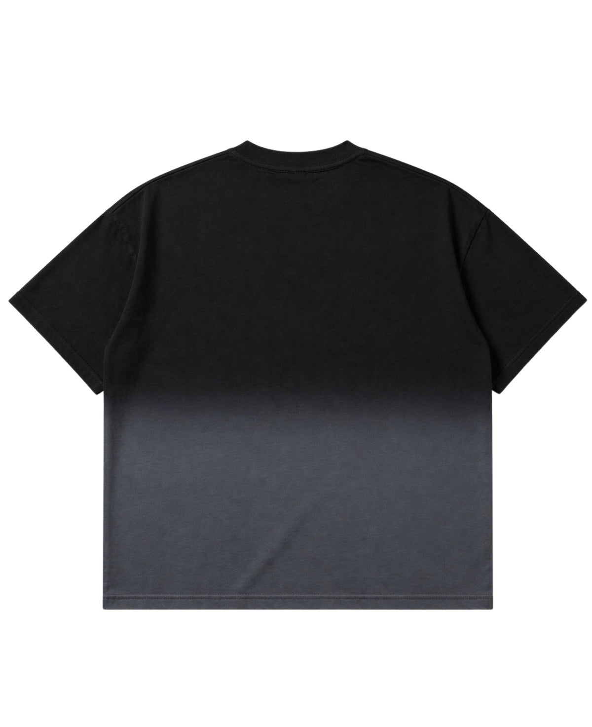 Black Ombré Wash Boxy Fit T-shirt Back Design