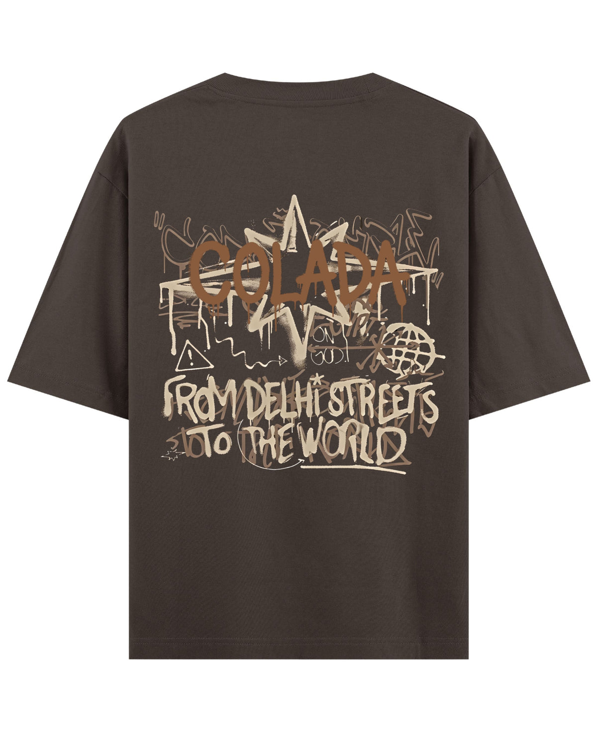 Coffee Oversized T-Shirt Back Design