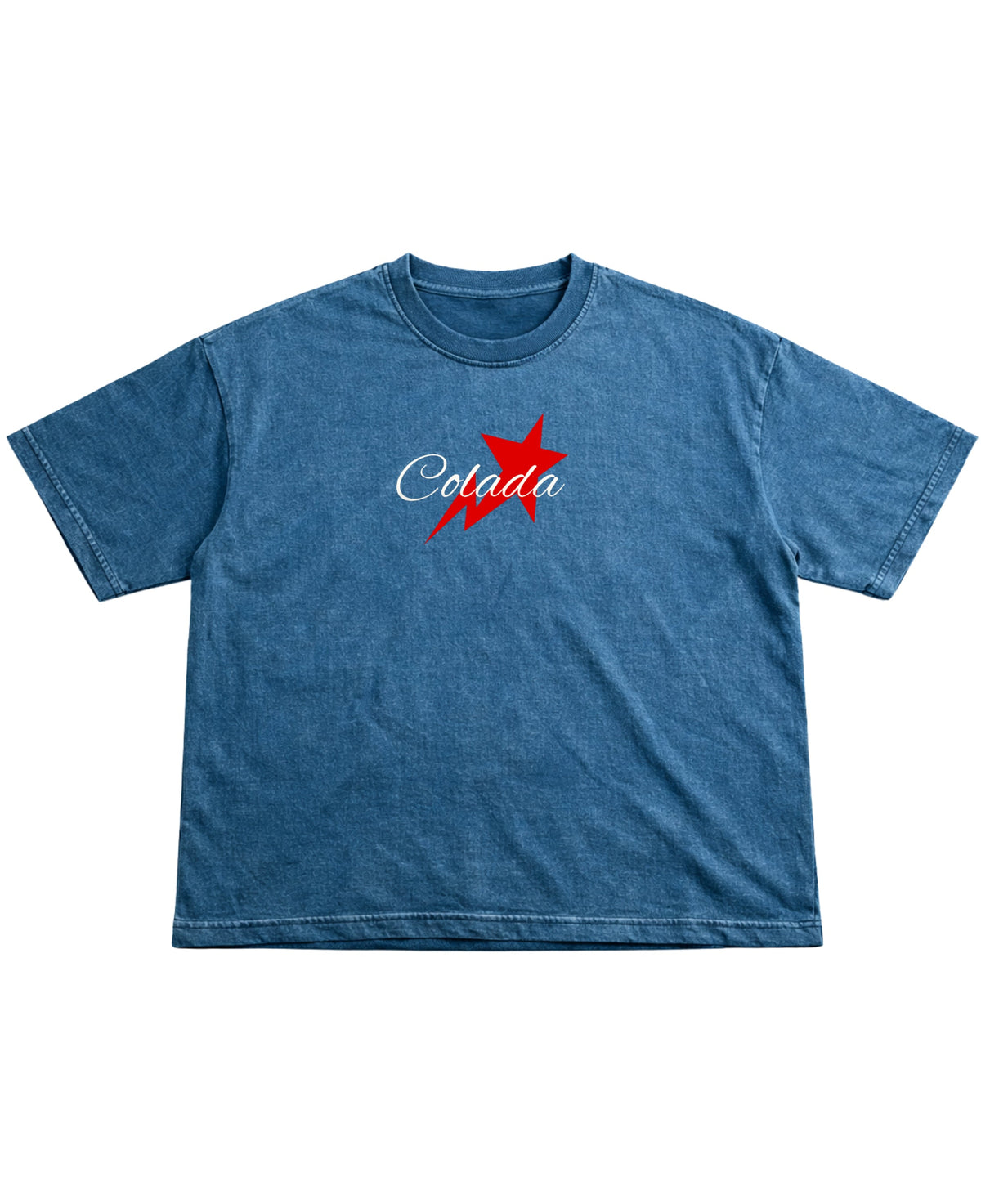 Denim Wash Boxy Fit T-shirt Front Design