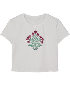 White Baby Tee Front Design