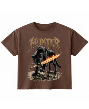 Brown Boxy Fit T-shirt Front Design