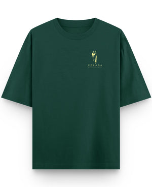 Bottle Green Oversized T-Shirt Front Design