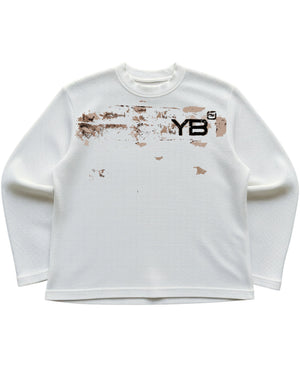 Off-white waffle knit oversized full-sleeve Front Design