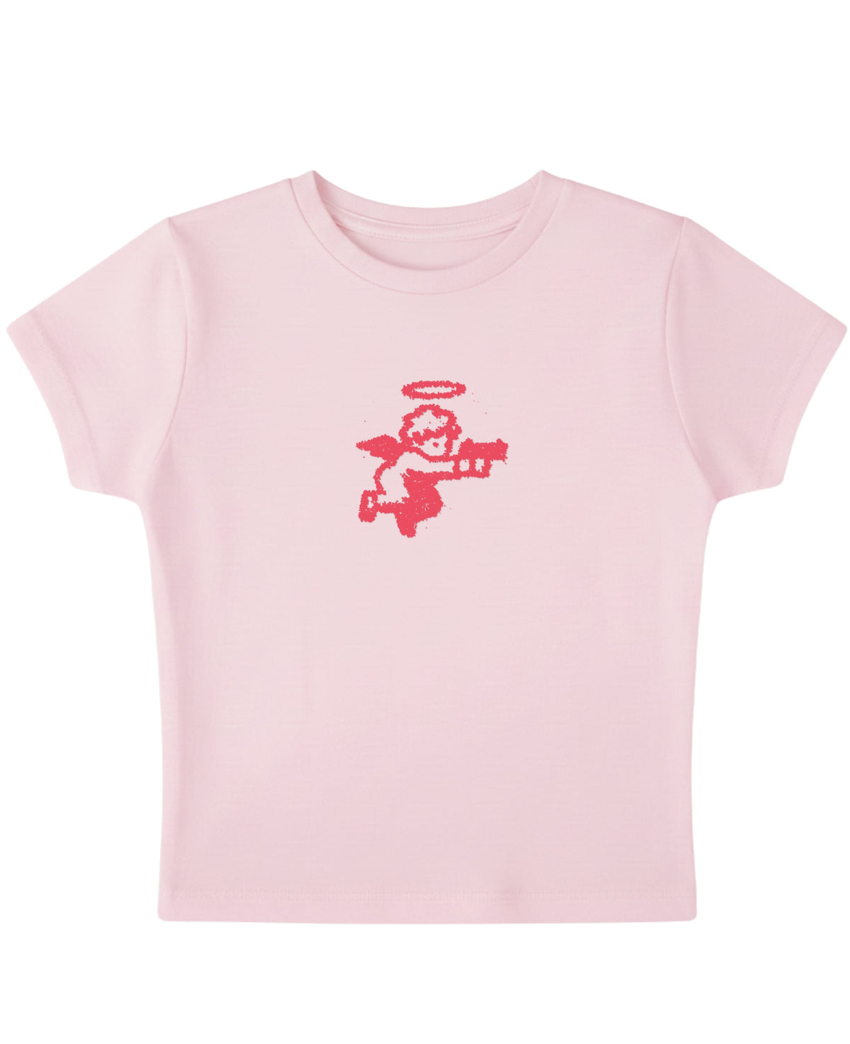 Baby Pink Baby Tee Front Design