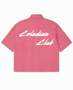Red Picnic Oxford Boxy Shirt Back Design
