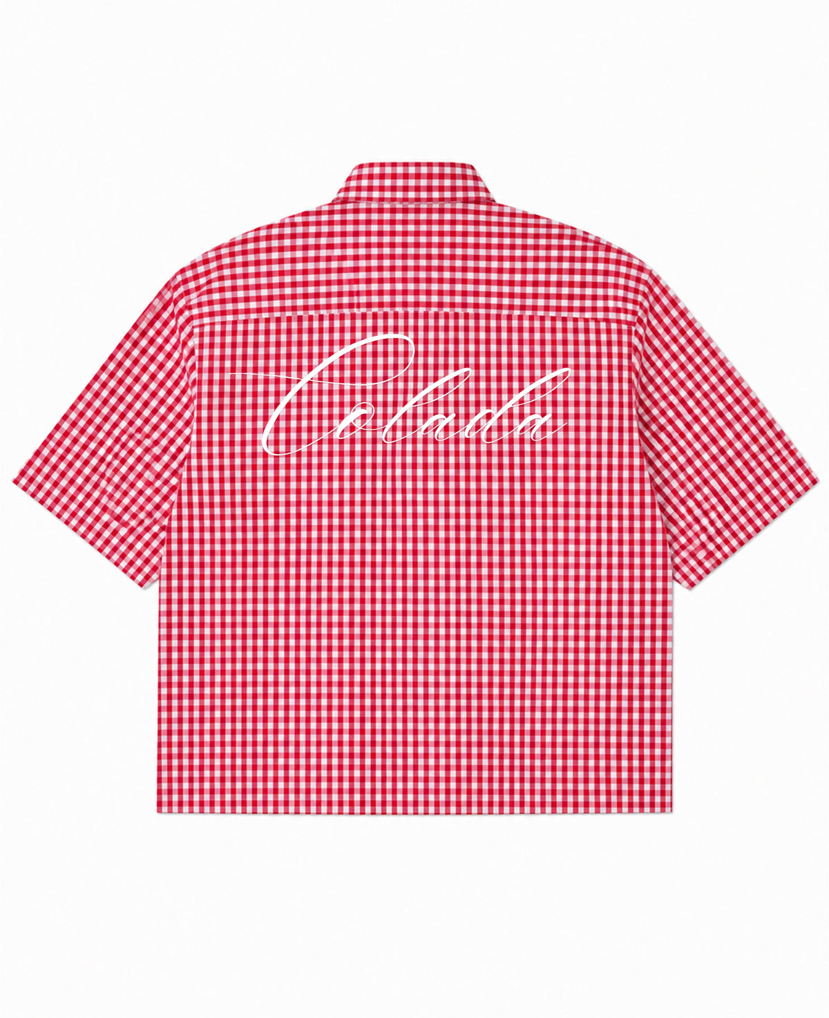 Red Picnic Oxford Boxy Shirt Back Design