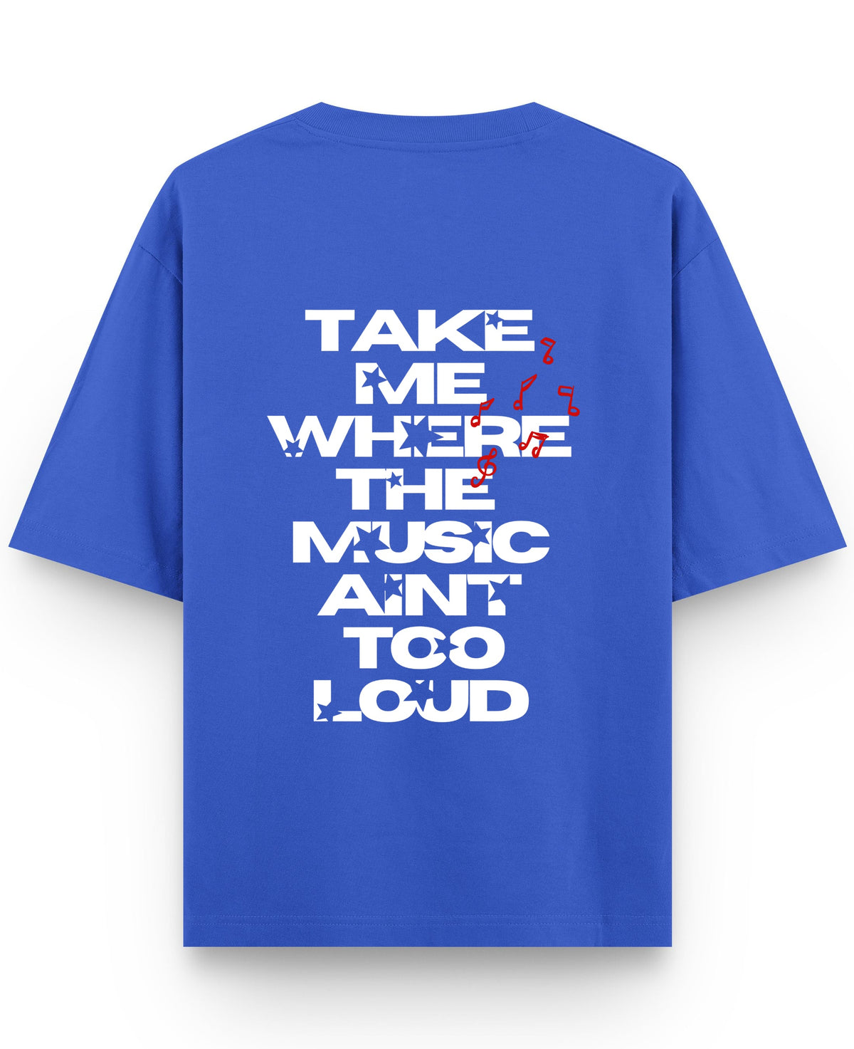 Royal Blue Oversized T-Shirt Back Design