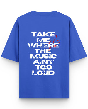 Royal Blue Oversized T-Shirt Back Design