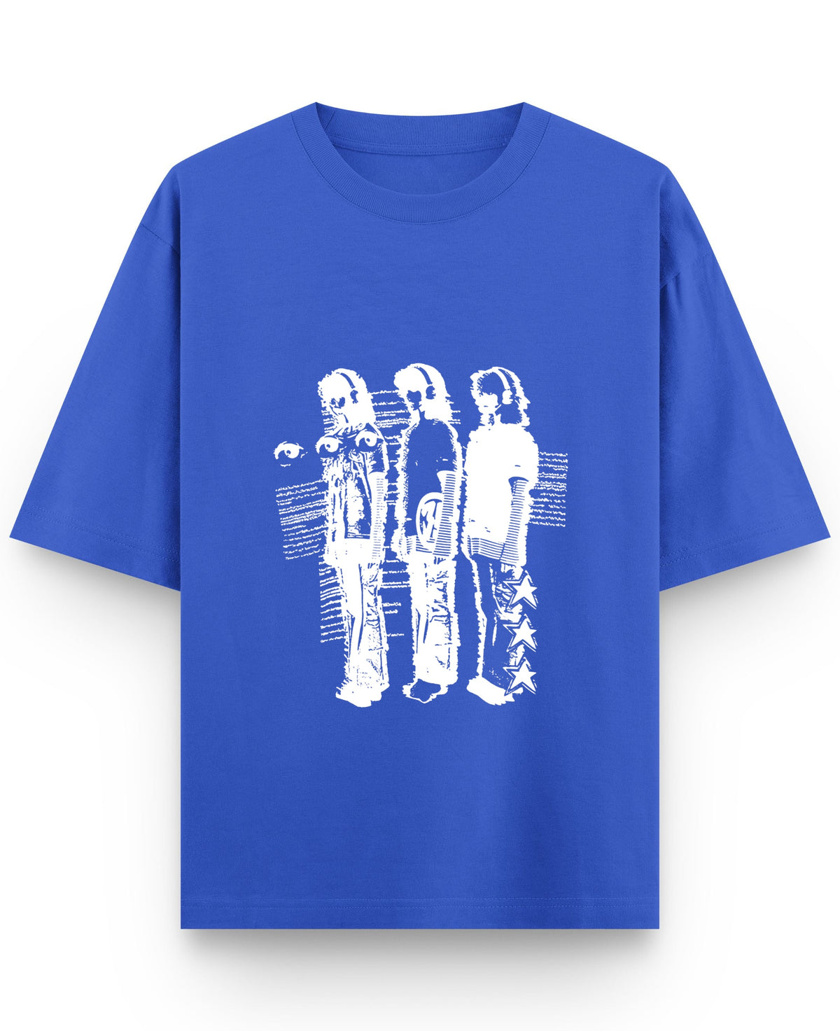 Royal Blue Oversized T-Shirt Front Design