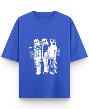 Royal Blue Oversized T-Shirt Front Design