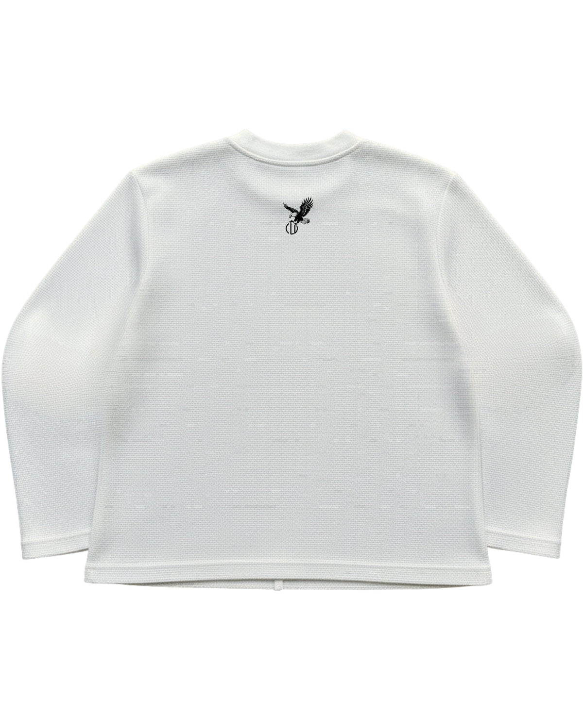 Off-white waffle knit oversized full-sleeve Back Design