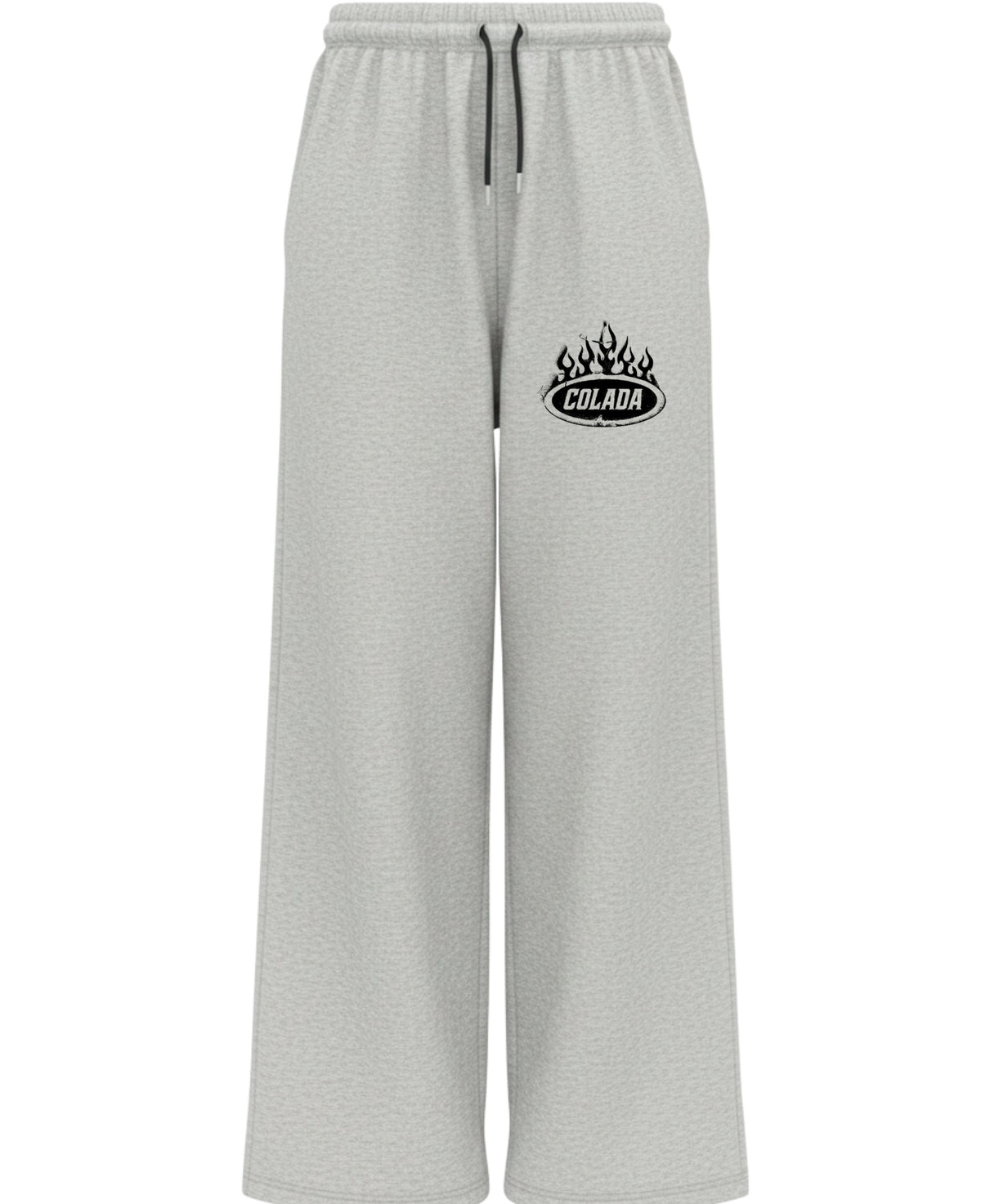 Grey Cotton Joggers Front Design