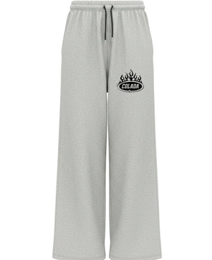 Grey Cotton Joggers Front Design