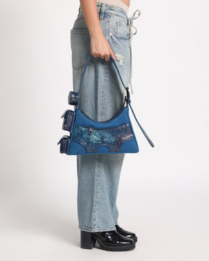 Muddled 3 Pocket Cargo Bag (Small) - Cracked Indigo - Fetti