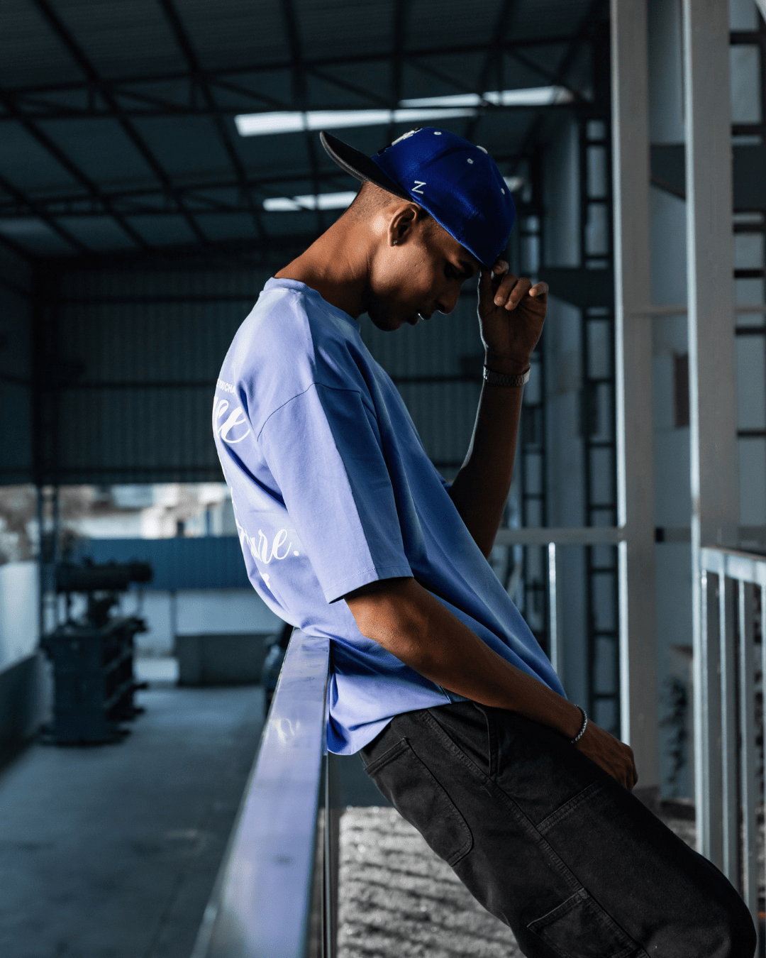 PEACE N PLEASURE BLUE WASH TEE - SULLITT