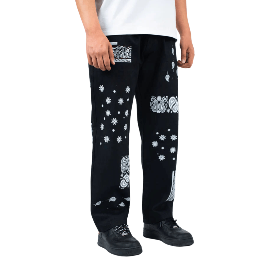 Black Black Paisley Jeans