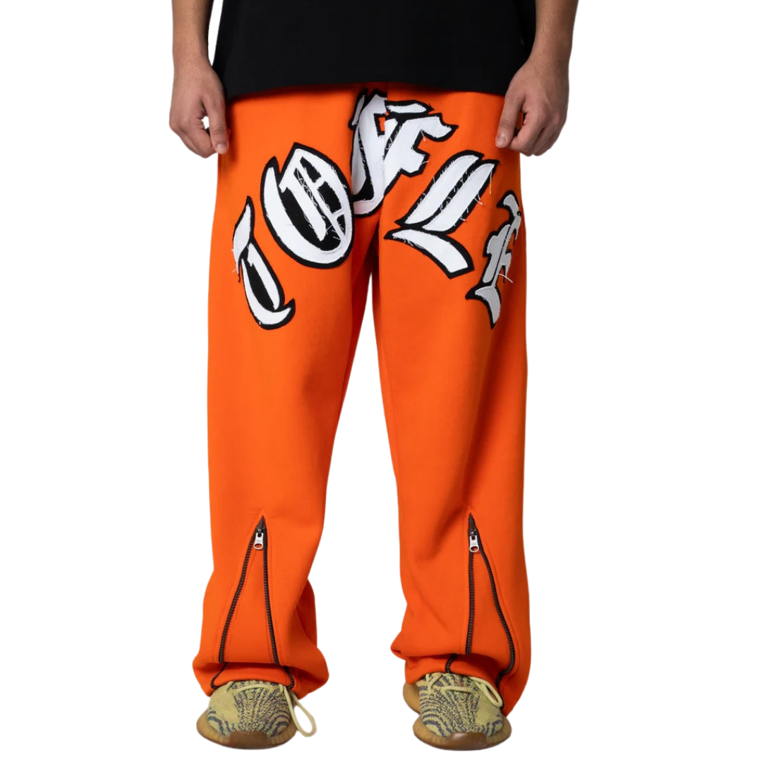 Orange Chainsaw Joggers
