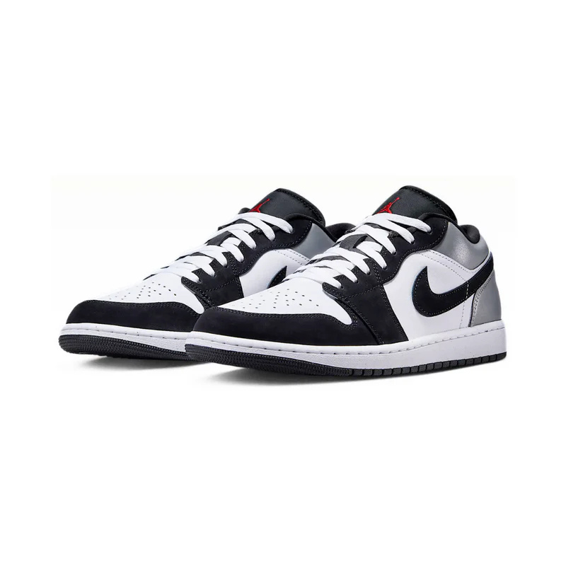 Air Jordan 1 Low White Fire Red Black Matte Silver