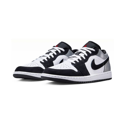 Air Jordan 1 Low White Fire Red Black Matte Silver