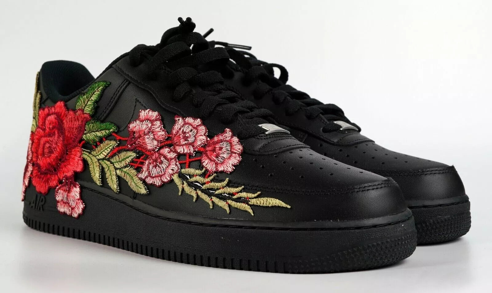 Embroided Rose Black Af1