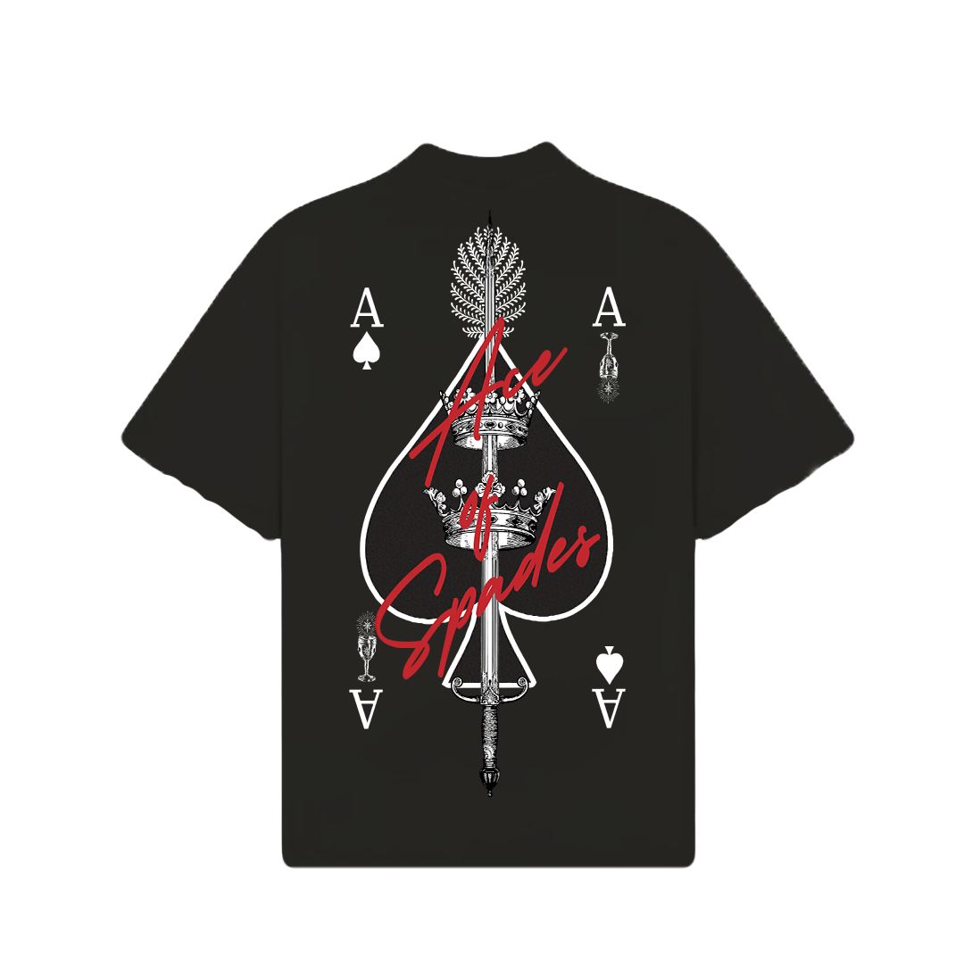 ACE OF SPADES T-SHIRT - BLACK