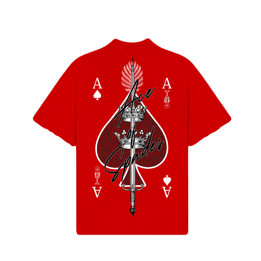 ACE OF SPADES T-SHIRT - RED