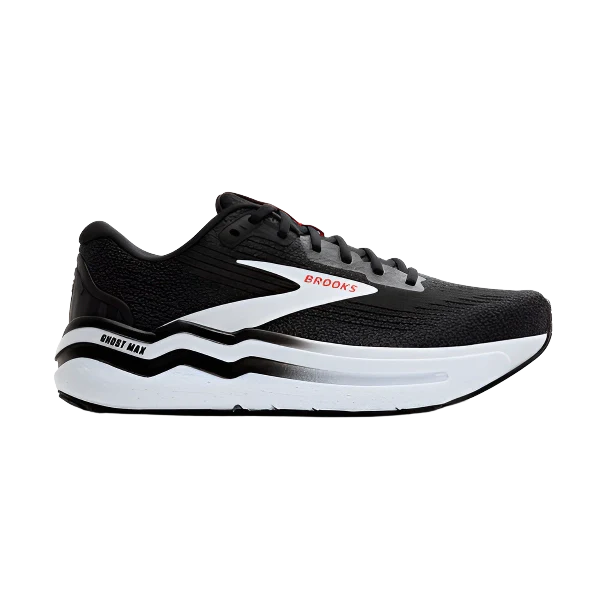 Brooks Ghost Max 2 Black White Fiery Red